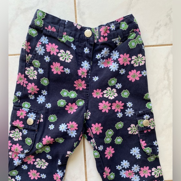 Hartstrings Floral twill cargo pants kids size 6 - Picture 3 of 5